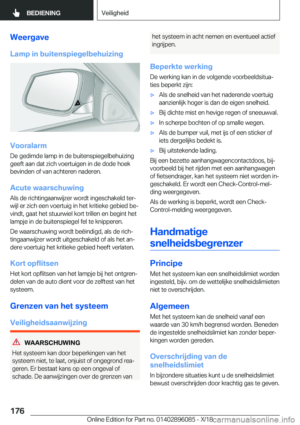 BMW X6 2019  Instructieboekjes (in Dutch) �W�e�e�r�g�a�v�e�L�a�m�p��i�n��b�u�i�t�e�n�s�p�i�e�g�e�l�b�e�h�u�i�z�i�n�g
�V�o�o�r�a�l�a�r�m
�D�e��g�e�d�i�m�d�e��l�a�m�p��i�n��d�e��b�u�i�t�e�n�s�p�i�e�g�e�l�b�e�h�u�i�z�i�n�g
�g�e�e�f�t��a�