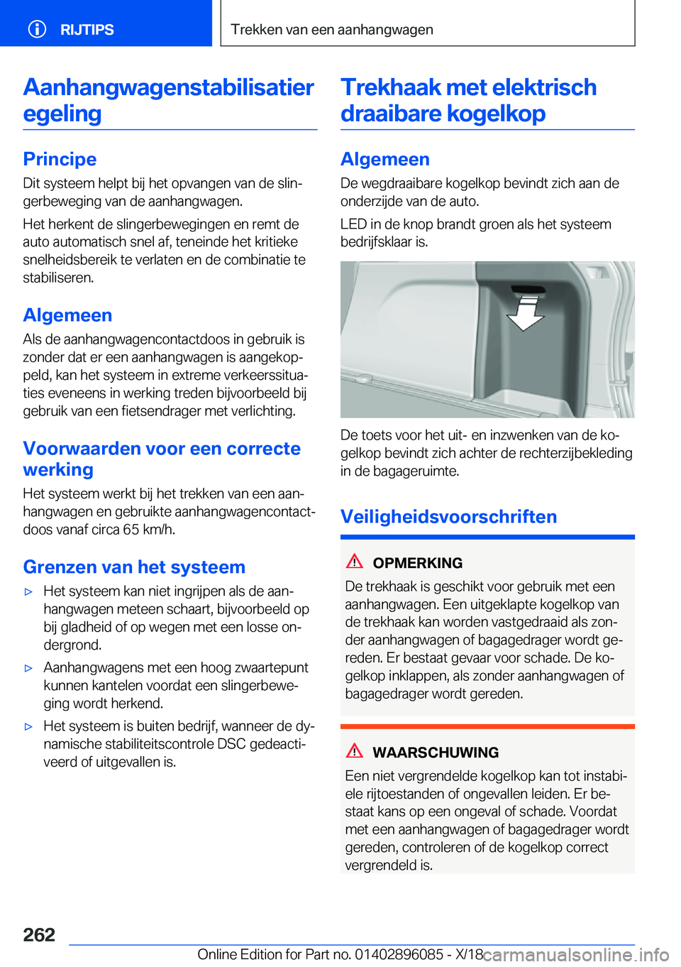 BMW X6 2019  Instructieboekjes (in Dutch) �A�a�n�h�a�n�g�w�a�g�e�n�s�t�a�b�i�l�i�s�a�t�i�e�r�e�g�e�l�i�n�g
�P�r�i�n�c�i�p�e
�D�i�t��s�y�s�t�e�e�m��h�e�l�p�t��b�i�j��h�e�t��o�p�v�a�n�g�e�n��v�a�n��d�e��s�l�i�nj �g�e�r�b�e�w�e�g�i�n�g�