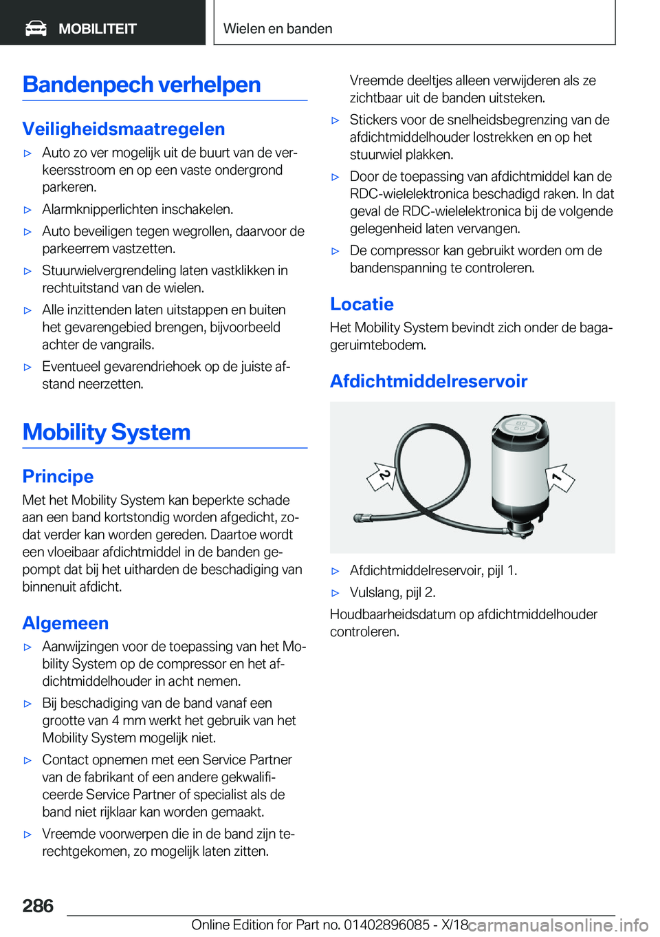 BMW X6 2019  Instructieboekjes (in Dutch) �B�a�n�d�e�n�p�e�c�h��v�e�r�h�e�l�p�e�n
�V�e�i�l�i�g�h�e�i�d�s�m�a�a�t�r�e�g�e�l�e�n
'x�A�u�t�o��z�o��v�e�r��m�o�g�e�l�i�j�k��u�i�t��d�e��b�u�u�r�t��v�a�n��d�e��v�e�rj�k�e�e�r�s�s�t�r�o