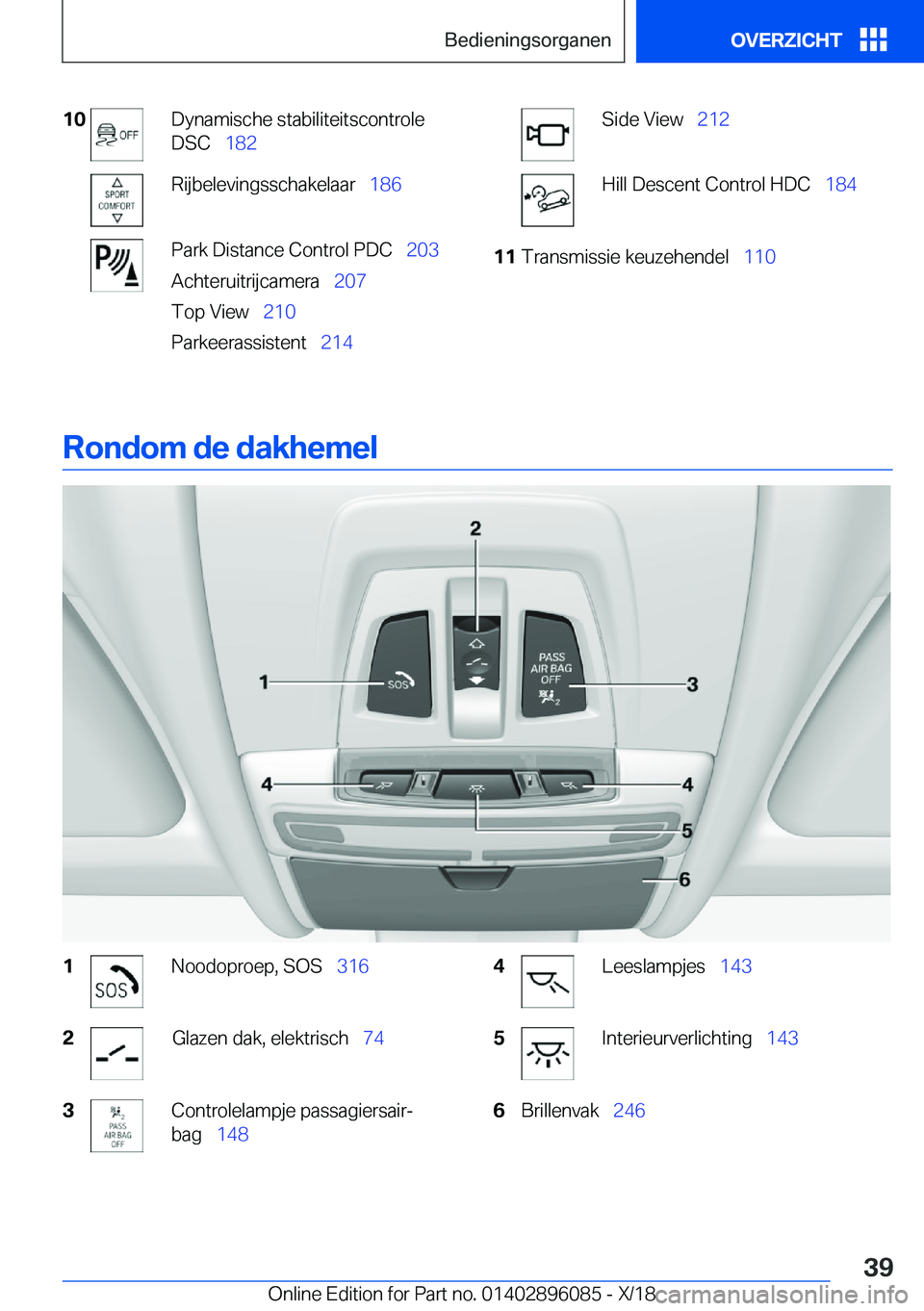 BMW X6 2019  Instructieboekjes (in Dutch) �1�0�D�y�n�a�m�i�s�c�h�e��s�t�a�b�i�l�i�t�e�i�t�s�c�o�n�t�r�o�l�e
�D�S�C\_ �1�8�2�R�i�j�b�e�l�e�v�i�n�g�s�s�c�h�a�k�e�l�a�a�r\_ �1�8�6�P�a�r�k��D�i�s�t�a�n�c�e��C�o�n�t�r�o�l��P�D�C\_ �2�0�3