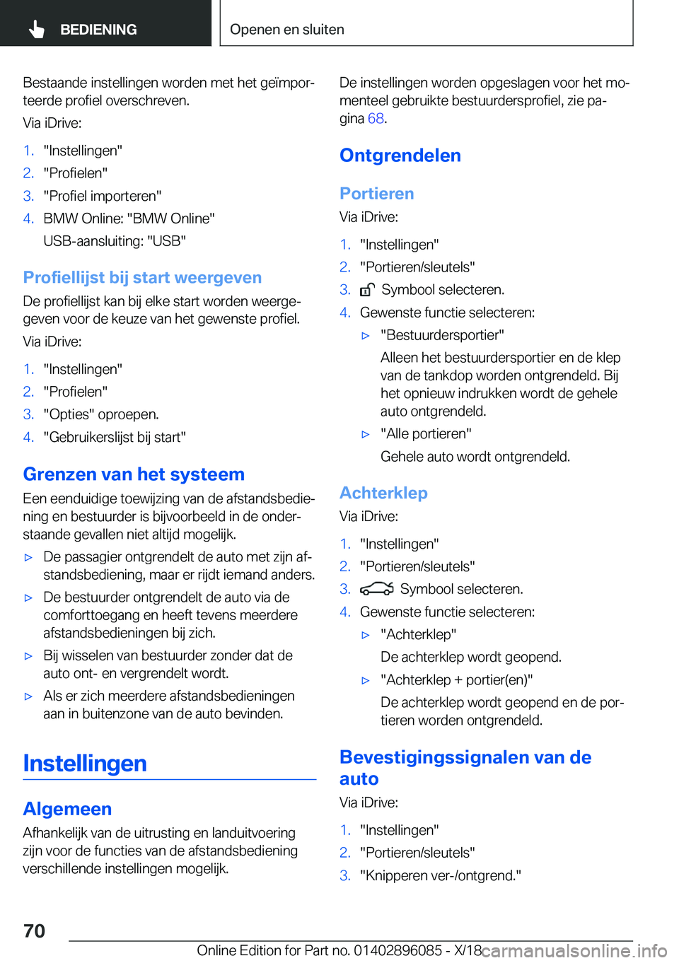 BMW X6 2019  Instructieboekjes (in Dutch) �B�e�s�t�a�a�n�d�e��i�n�s�t�e�l�l�i�n�g�e�n��w�o�r�d�e�n��m�e�t��h�e�t��g�e�