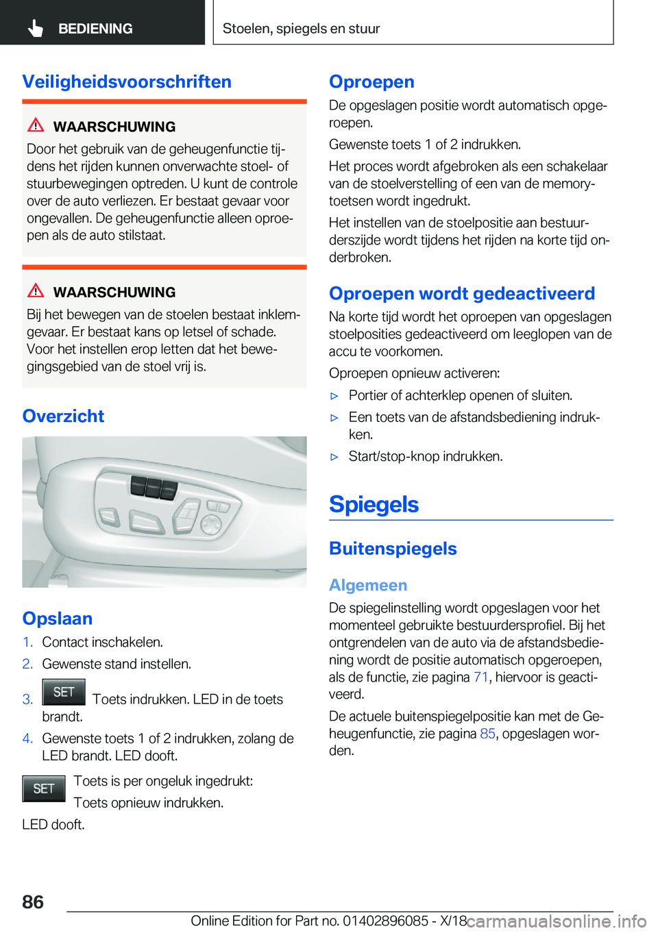 BMW X6 2019  Instructieboekjes (in Dutch) �V�e�i�l�i�g�h�e�i�d�s�v�o�o�r�s�c�h�r�i�f�t�e�n
�W�A�A�R�S�C�H�U�W�I�N�G
�D�o�o�r��h�e�t��g�e�b�r�u�i�k��v�a�n��d�e��g�e�h�e�u�g�e�n�f�u�n�c�t�i�e��t�i�jj
�d�e�n�s��h�e�t��r�i�j�d�e�n��k�u�