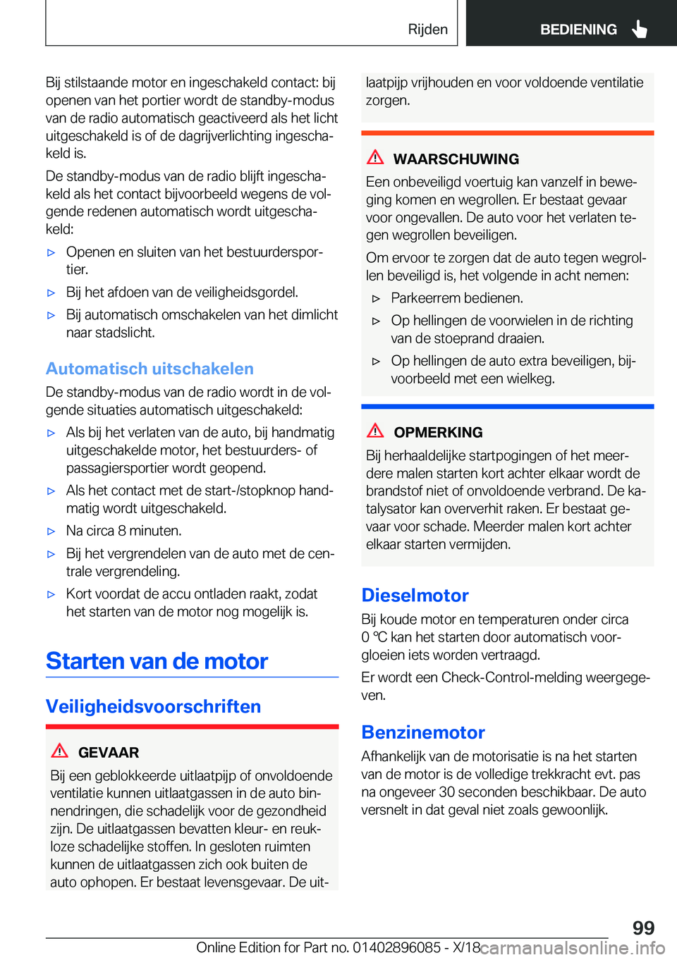 BMW X6 2019  Instructieboekjes (in Dutch) �B�i�j��s�t�i�l�s�t�a�a�n�d�e��m�o�t�o�r��e�n��i�n�g�e�s�c�h�a�k�e�l�d��c�o�n�t�a�c�t�:��b�i�j�o�p�e�n�e�n��v�a�n��h�e�t��p�o�r�t�i�e�r��w�o�r�d�t��d�e��s�t�a�n�d�b�y�-�m�o�d�u�s
�v�a�n��