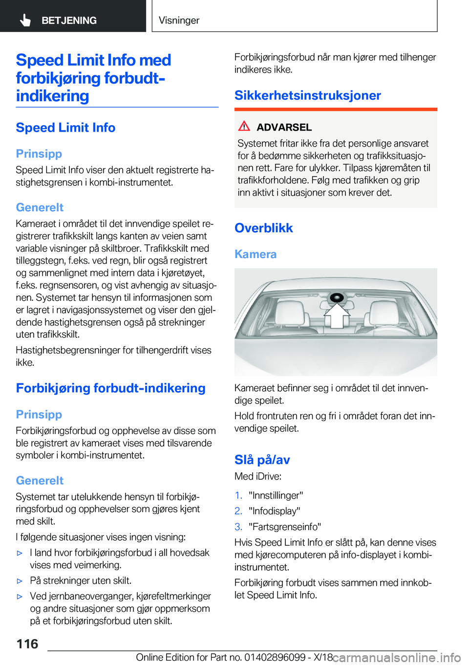 BMW X6 2019  InstruksjonsbØker (in Norwegian) �S�p�e�e�d��L�i�m�i�t��I�n�f�o��m�e�d�f�o�r�b�i�k�j�