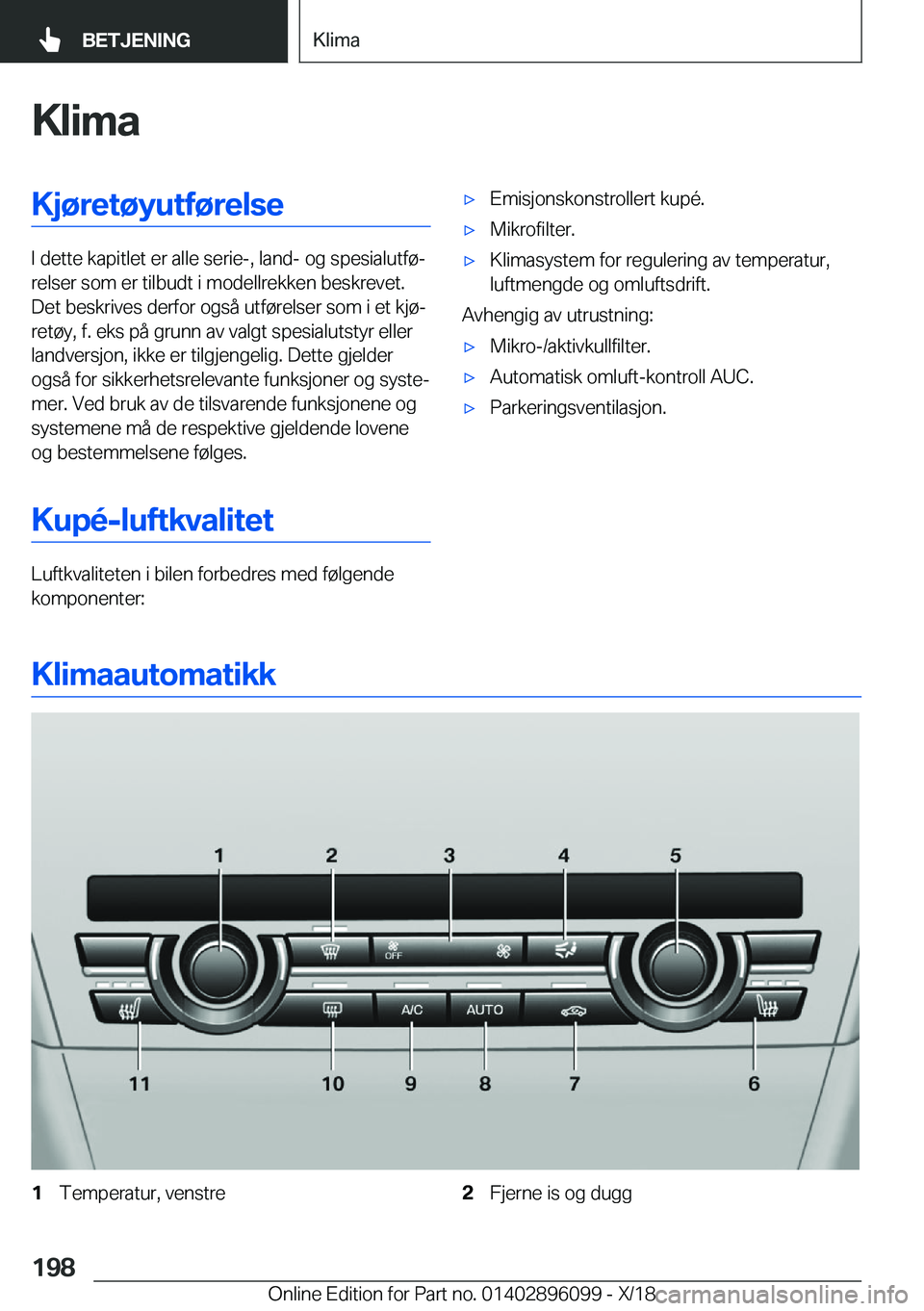 BMW X6 2019  InstruksjonsbØker (in Norwegian) �K�l�i�m�a�K�j�