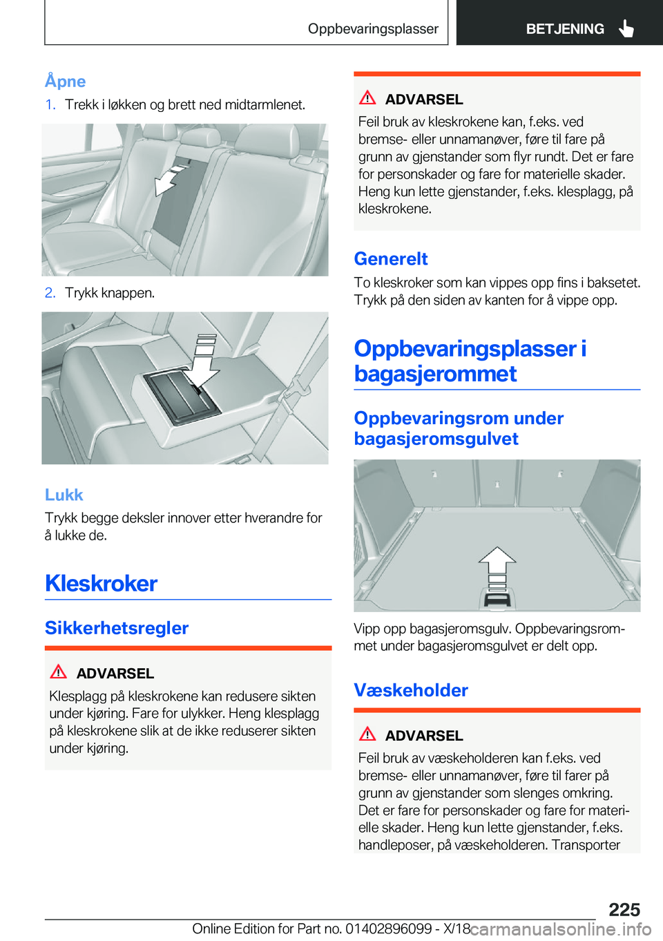 BMW X6 2019  InstruksjonsbØker (in Norwegian) �