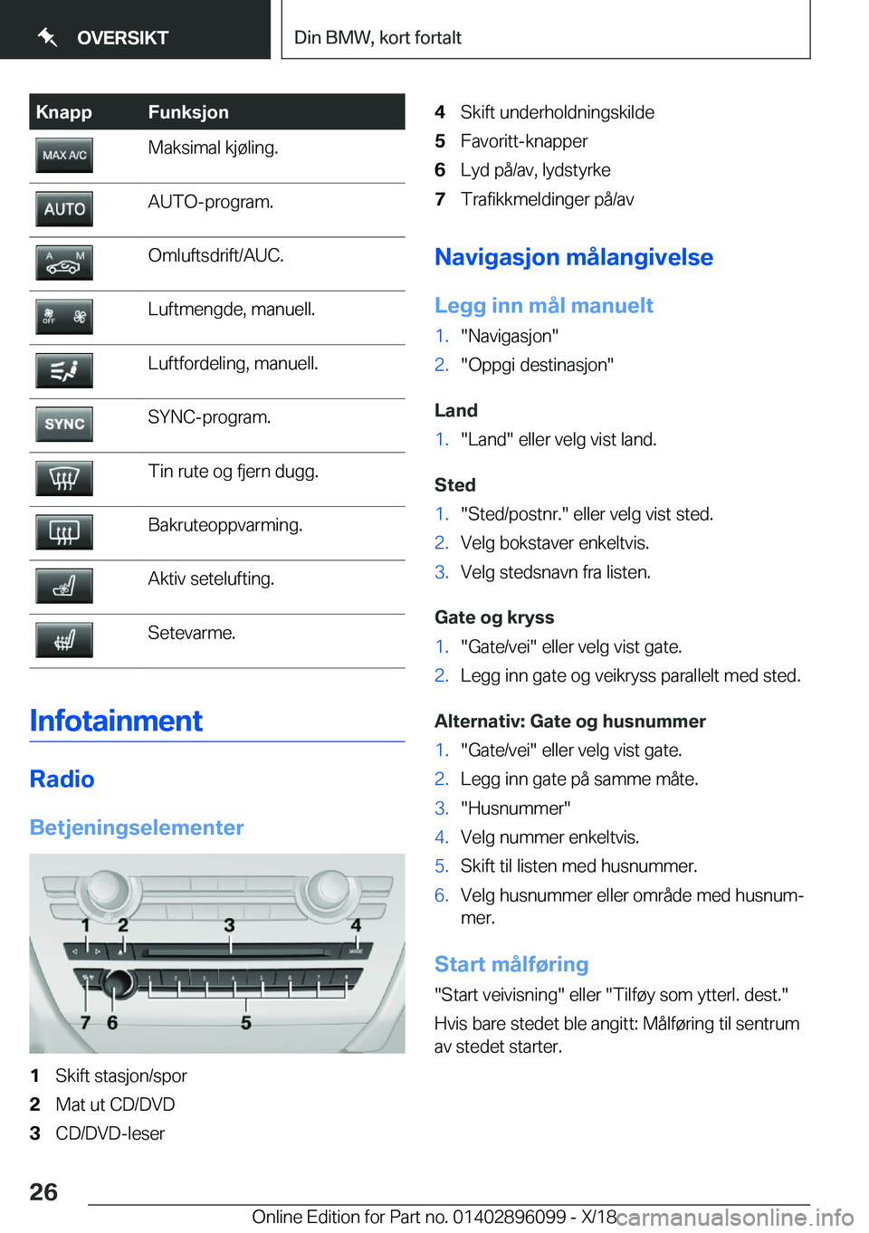 BMW X6 2019  InstruksjonsbØker (in Norwegian) �K�n�a�p�p�F�u�n�k�s�j�o�n�M�a�k�s�i�m�a�l��k�j�