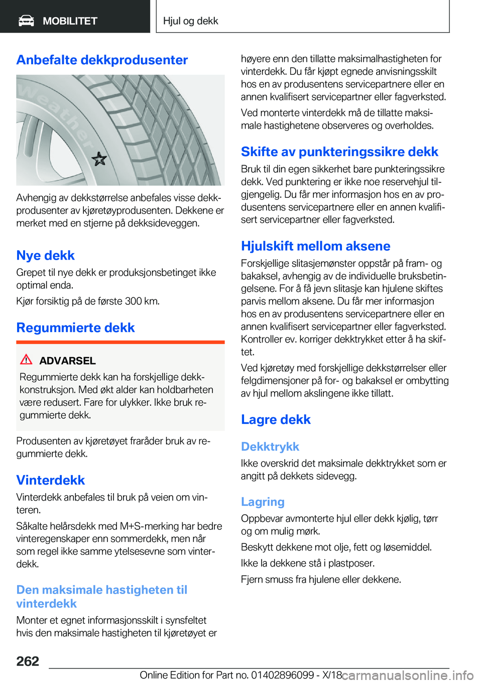 BMW X6 2019  InstruksjonsbØker (in Norwegian) �A�n�b�e�f�a�l�t�e��d�e�k�k�p�r�o�d�u�s�e�n�t�e�r
�A�v�h�e�n�g�i�g��a�v��d�e�k�k�s�t�