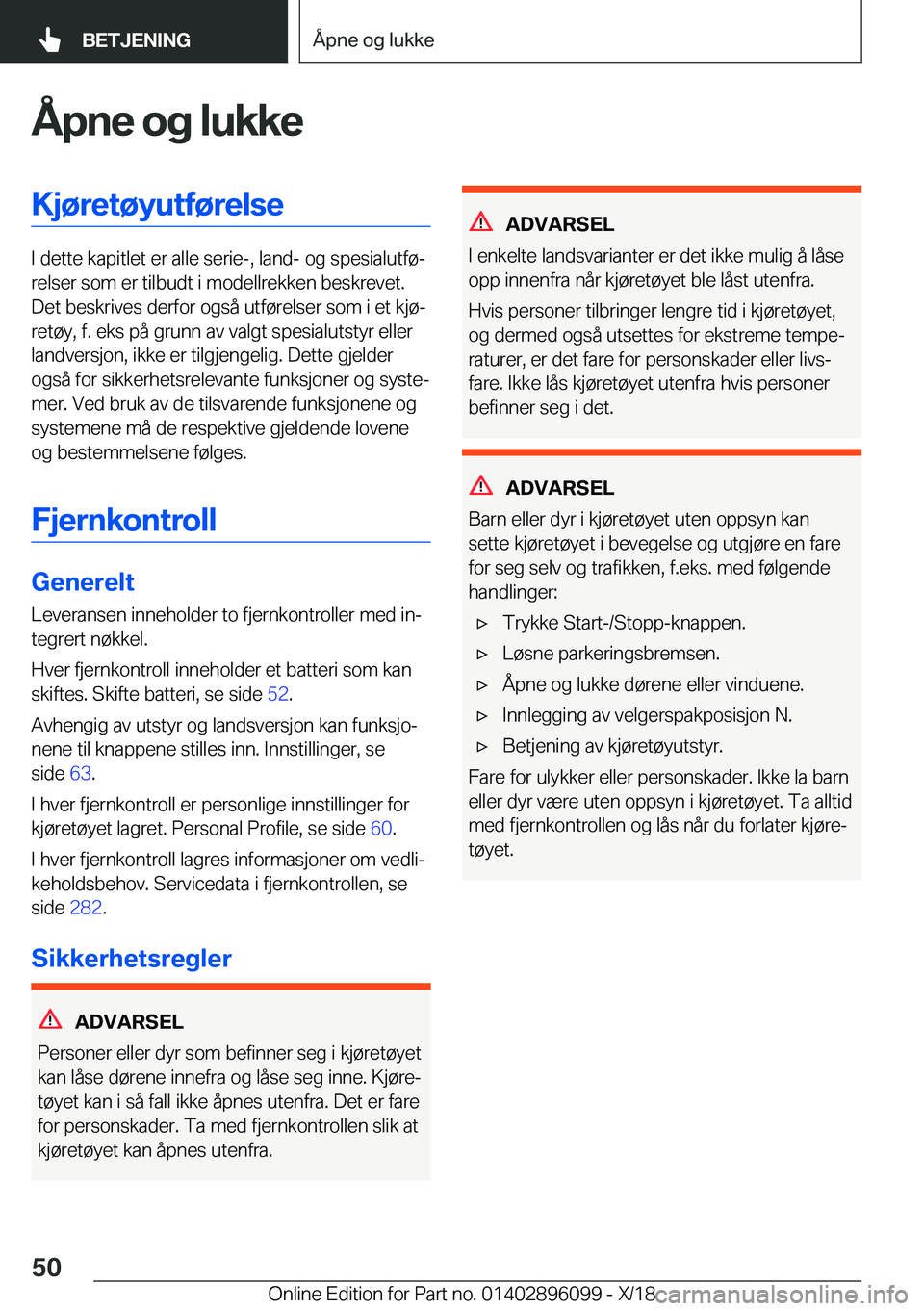 BMW X6 2019  InstruksjonsbØker (in Norwegian) �