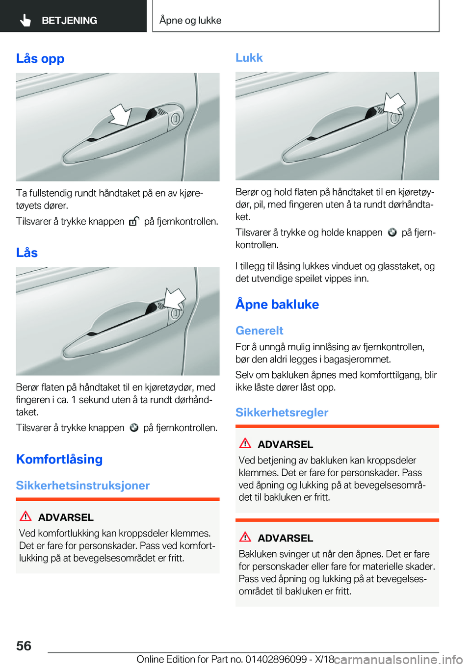 BMW X6 2019  InstruksjonsbØker (in Norwegian) �L�å�s��o�p�p
�T�a��f�u�l�l�s�t�e�n�d�i�g��r�u�n�d�t��h�å�n�d�t�a�k�e�t��p�å��e�n��a�v��k�j�