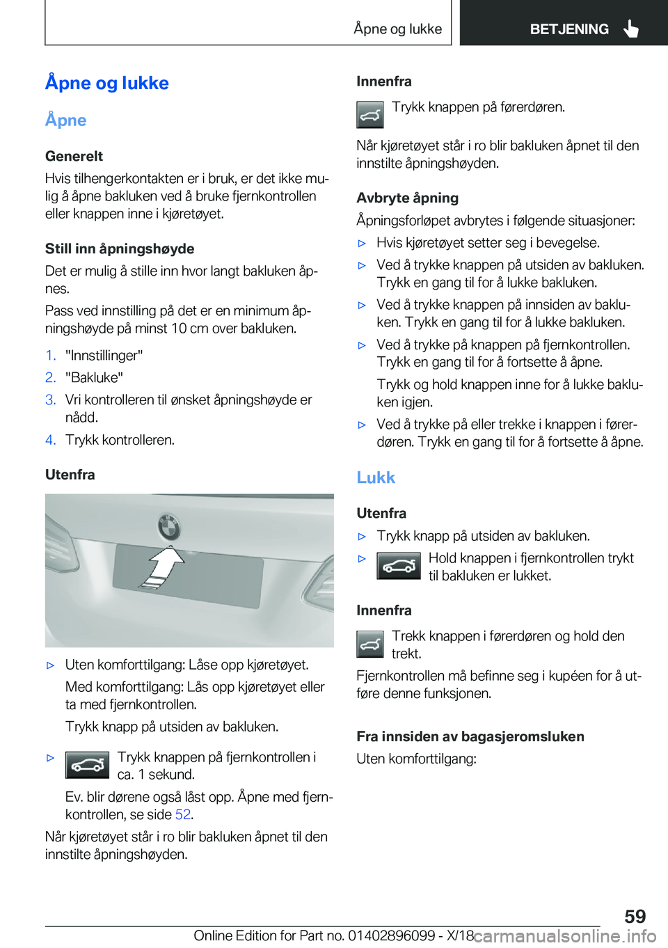 BMW X6 2019  InstruksjonsbØker (in Norwegian) �