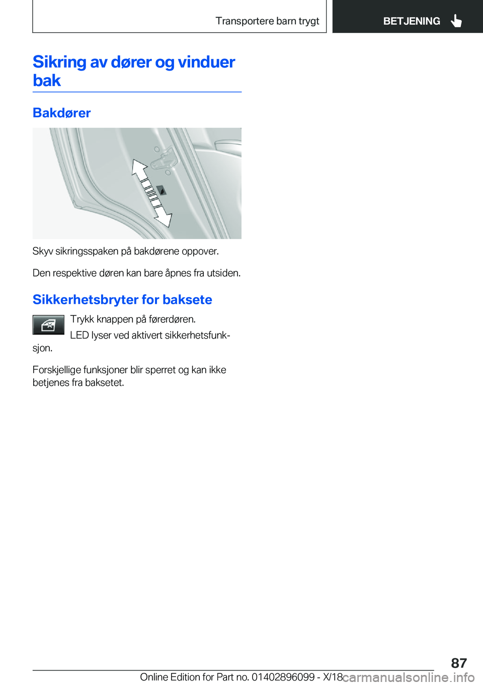 BMW X6 2019  InstruksjonsbØker (in Norwegian) �S�i�k�r�i�n�g��a�v��d�