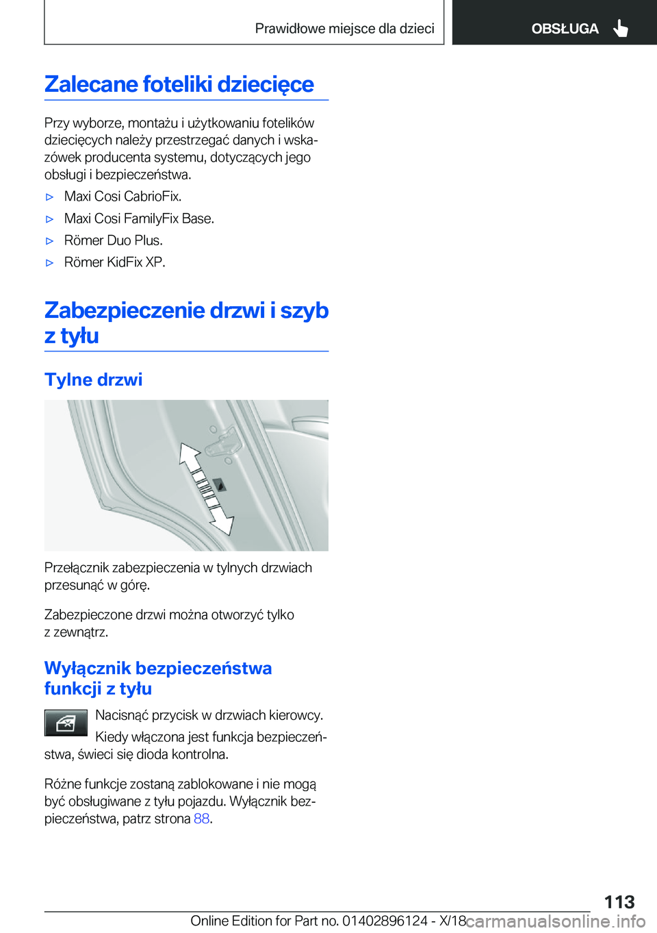 BMW X6 2019  Instrukcja obsługi (in Polish) �Z�a�l�e�c�a�n�e��f�o�t�e�l�i�k�i��d�z�i�e�c�i�