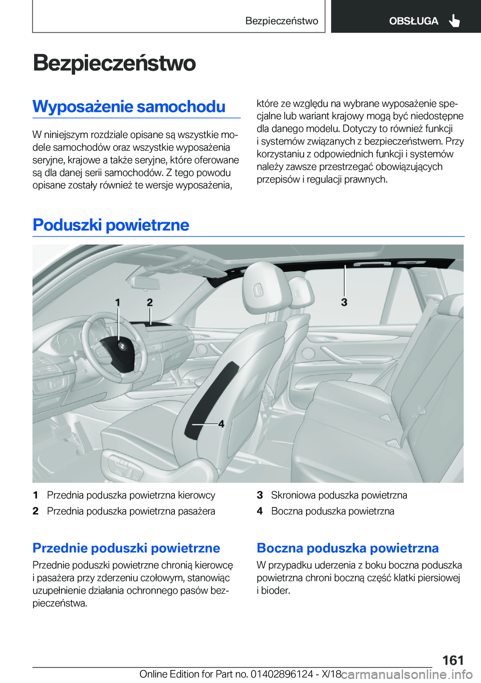 BMW X6 2019  Instrukcja obsługi (in Polish) �B�e�z�p�i�e�c�z�e�