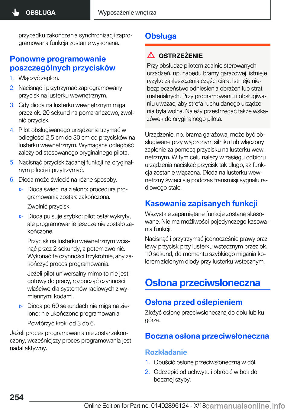 BMW X6 2019  Instrukcja obsługi (in Polish) �p�r�z�y�p�a�d�k�u��z�a�k�o�