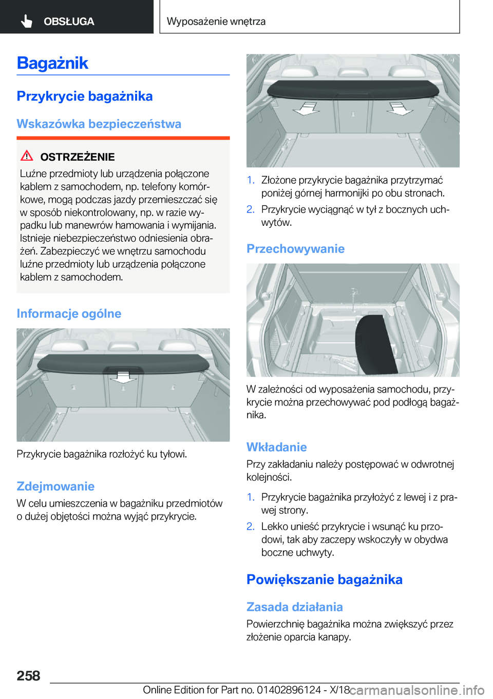 BMW X6 2019  Instrukcja obsługi (in Polish) �B�a�g�a9�n�i�k
�P�r�z�y�k�r�y�c�i�e��b�a�g�a9�n�i�k�a�W�s�k�a�z�