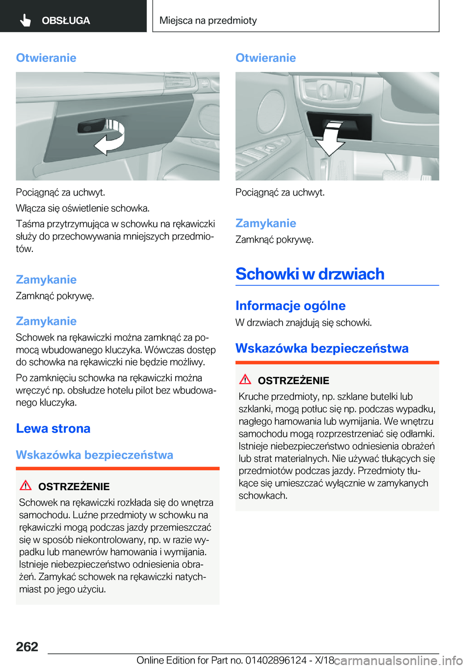 BMW X6 2019  Instrukcja obsługi (in Polish) �O�t�w�i�e�r�a�n�i�e
�P�o�c�i�