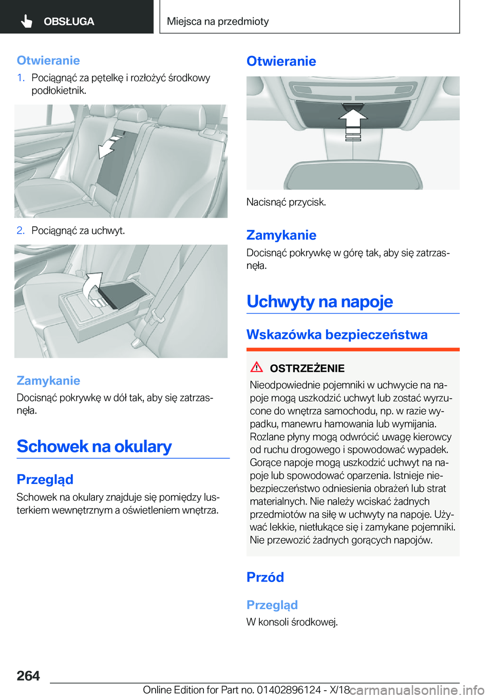 BMW X6 2019  Instrukcja obsługi (in Polish) �O�t�w�i�e�r�a�n�i�e�1�.�P�o�c�i�