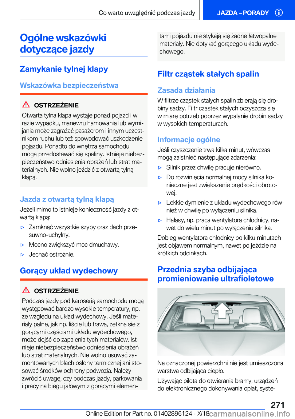 BMW X6 2019  Instrukcja obsługi (in Polish) �O�g�