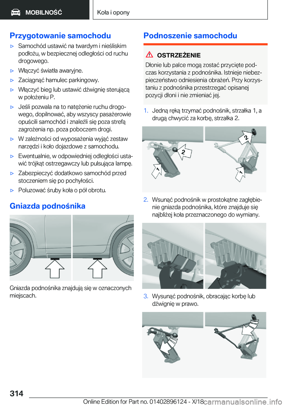 BMW X6 2019  Instrukcja obsługi (in Polish) �P�r�z�y�g�o�t�o�w�a�n�i�e��s�a�m�o�c�h�o�d�u'x�S�a�m�o�c�h�