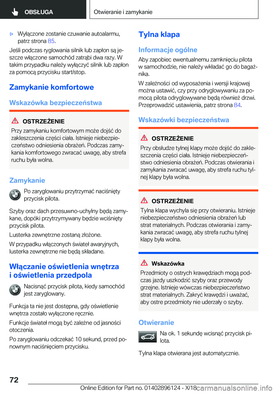 BMW X6 2019  Instrukcja obsługi (in Polish) 'x�W�y�ł�