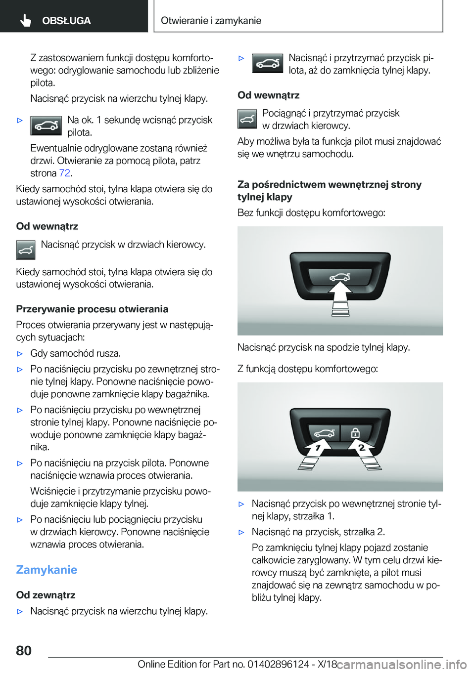 BMW X6 2019  Instrukcja obsługi (in Polish) �Z��z�a�s�t�o�s�o�w�a�n�i�e�m��f�u�n�k�c�j�i��d�o�s�t�