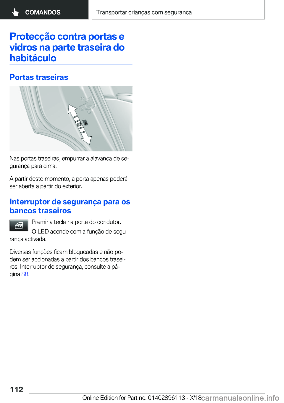 BMW X6 2019  Manual do condutor (in Portuguese) �P�r�o�t�e�c�