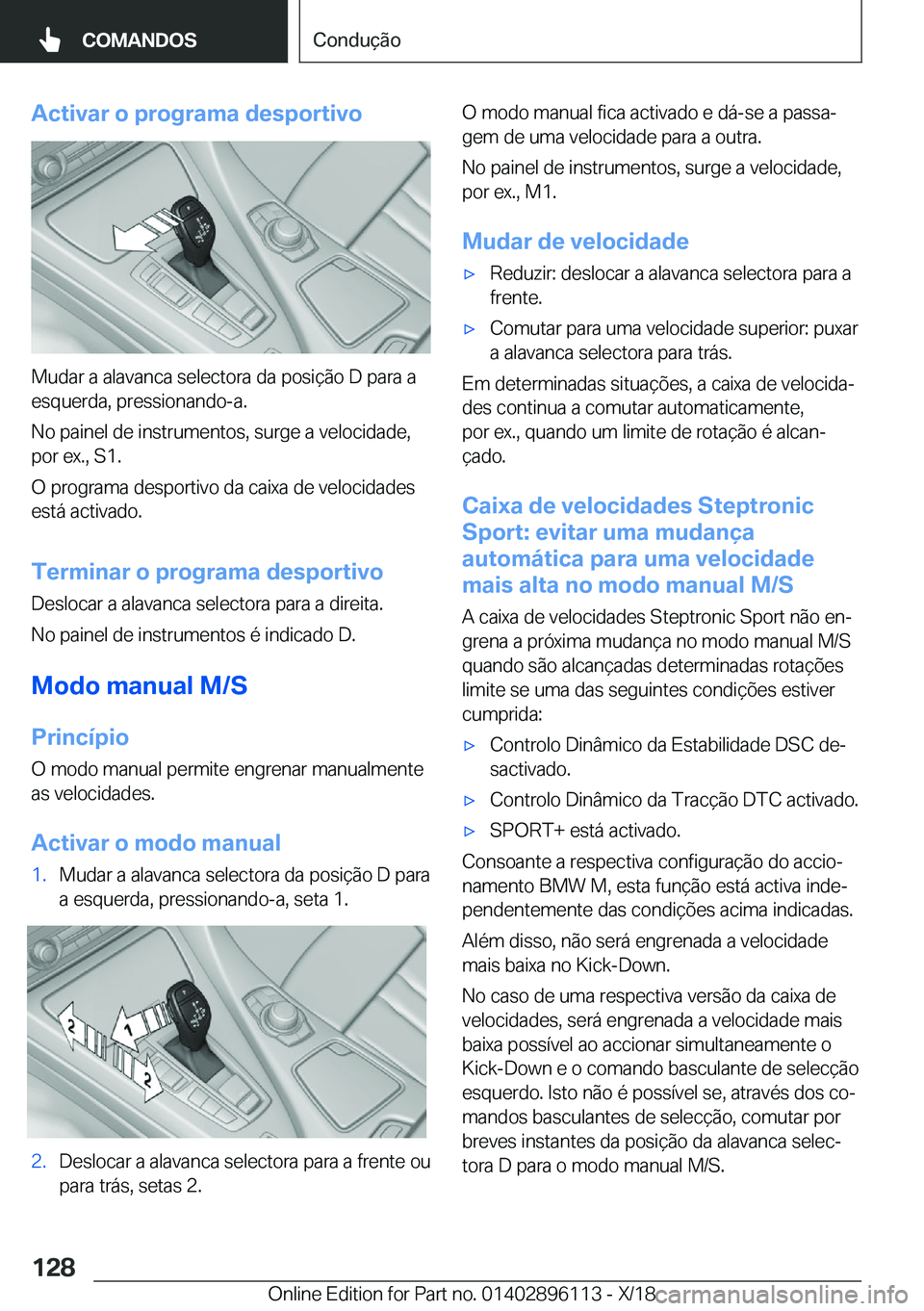 BMW X6 2019  Manual do condutor (in Portuguese) �A�c�t�i�v�a�r��o��p�r�o�g�r�a�m�a��d�e�s�p�o�r�t�i�v�o
�M�u�d�a�r��a��a�l�a�v�a�n�c�a��s�e�l�e�c�t�o�r�a��d�a��p�o�s�i�