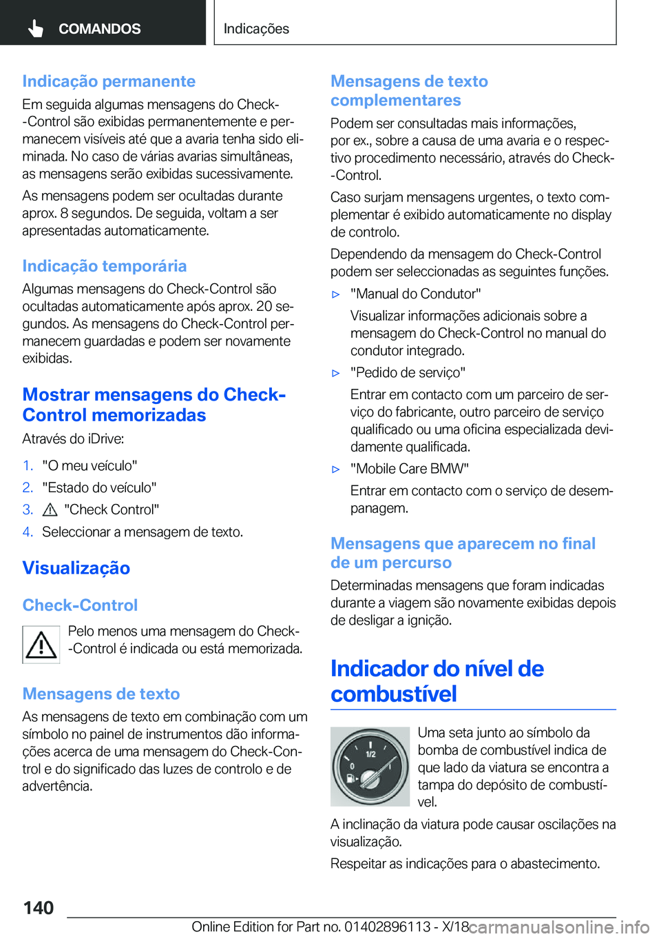 BMW X6 2019  Manual do condutor (in Portuguese) �I�n�d�i�c�a�