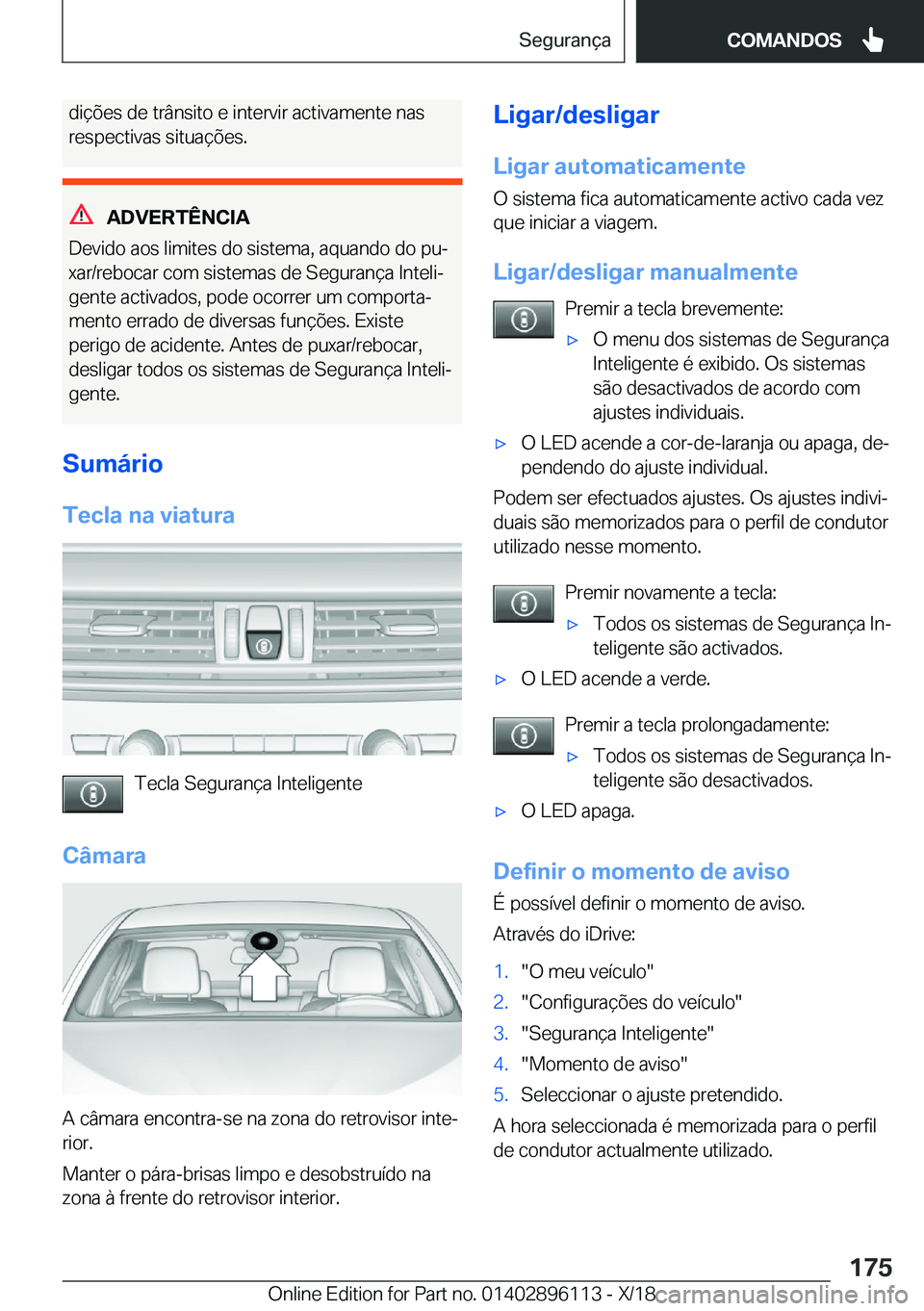BMW X6 2019  Manual do condutor (in Portuguese) �d�i�