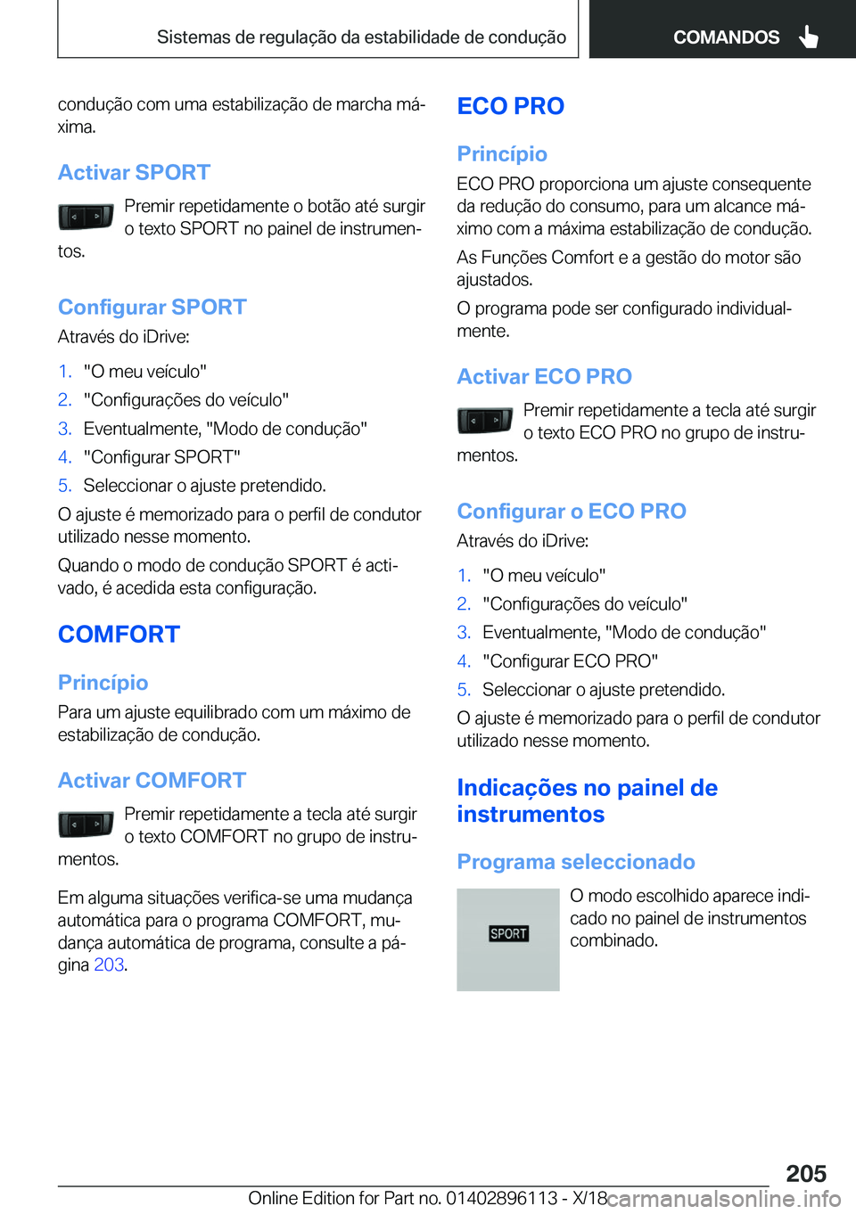 BMW X6 2019  Manual do condutor (in Portuguese) �c�o�n�d�u�