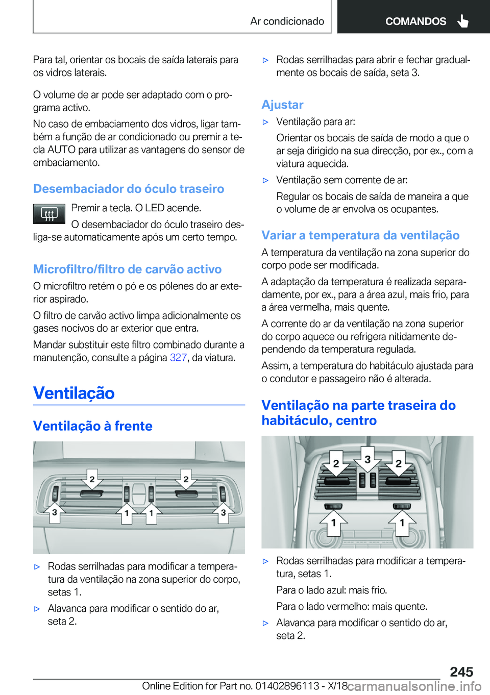 BMW X6 2019  Manual do condutor (in Portuguese) �P�a�r�a��t�a�l�,��o�r�i�e�n�t�a�r��o�s��b�o�c�a�i�s��d�e��s�a�