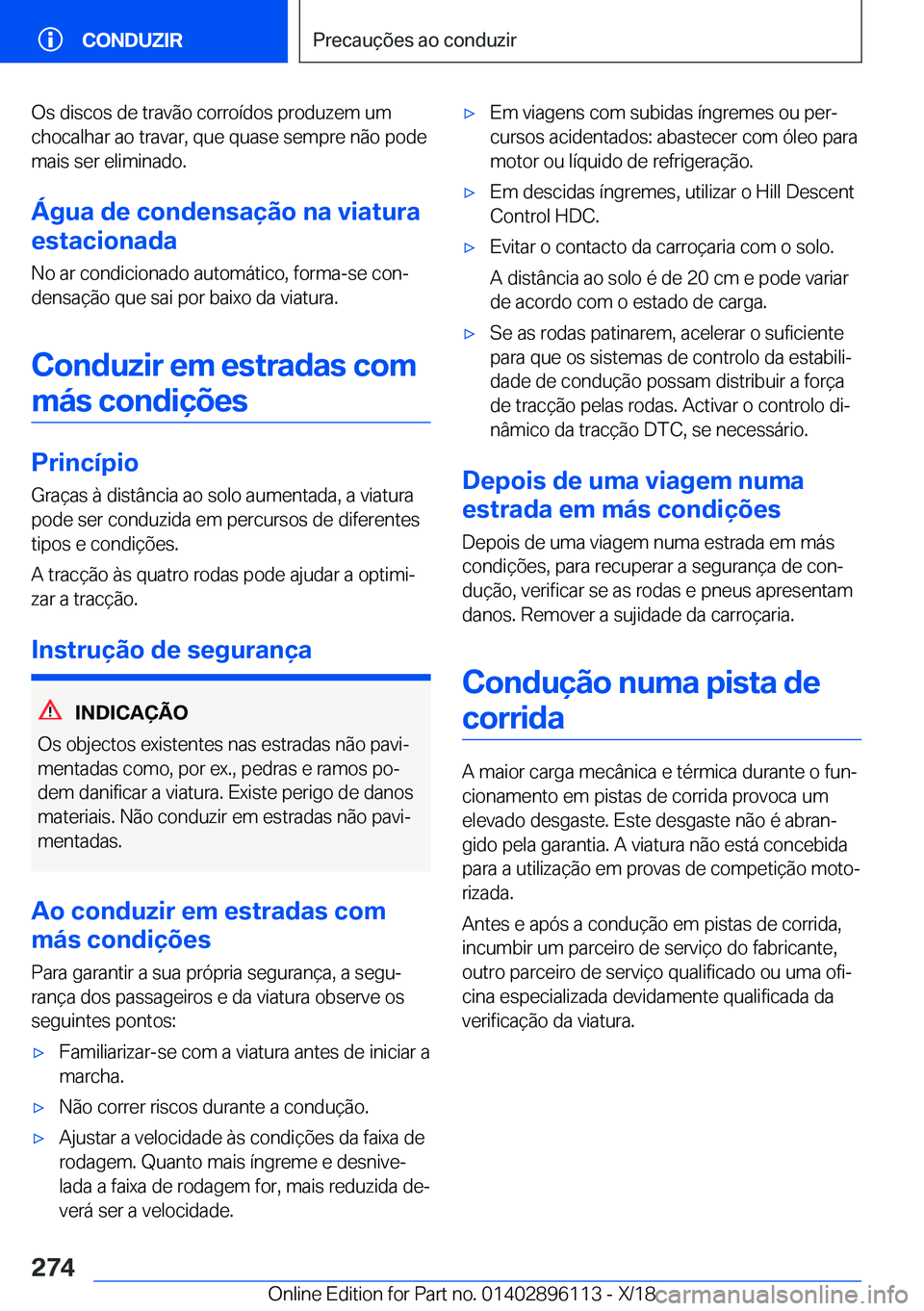 BMW X6 2019  Manual do condutor (in Portuguese) �O�s��d�i�s�c�o�s��d�e��t�r�a�v�ã�o��c�o�r�r�o�