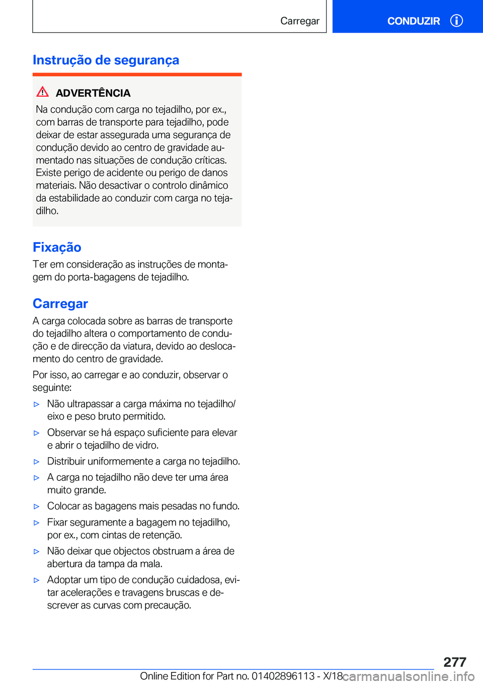 BMW X6 2019  Manual do condutor (in Portuguese) �I�n�s�t�r�u�