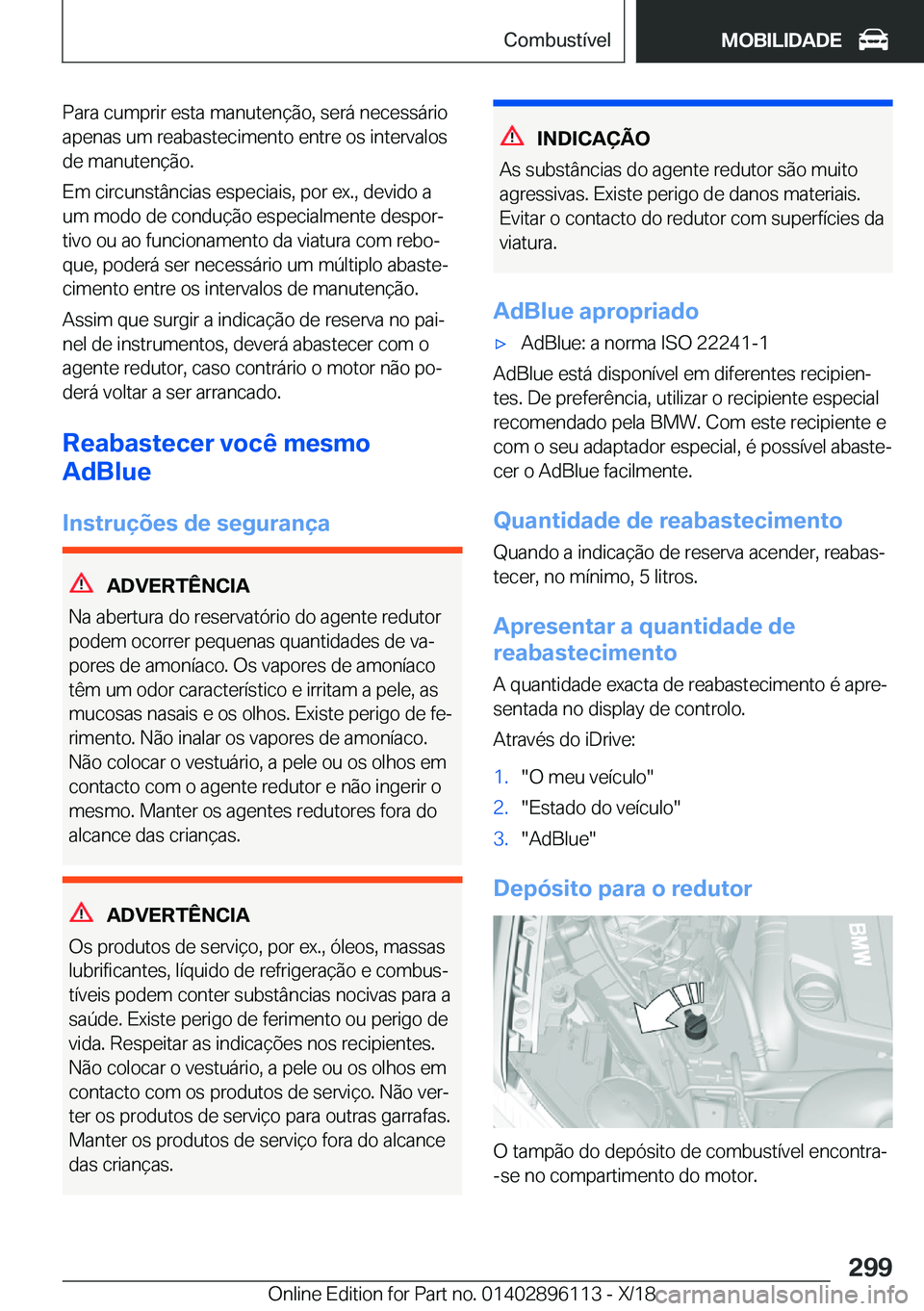 BMW X6 2019  Manual do condutor (in Portuguese) �P�a�r�a��c�u�m�p�r�i�r��e�s�t�a��m�a�n�u�t�e�n�