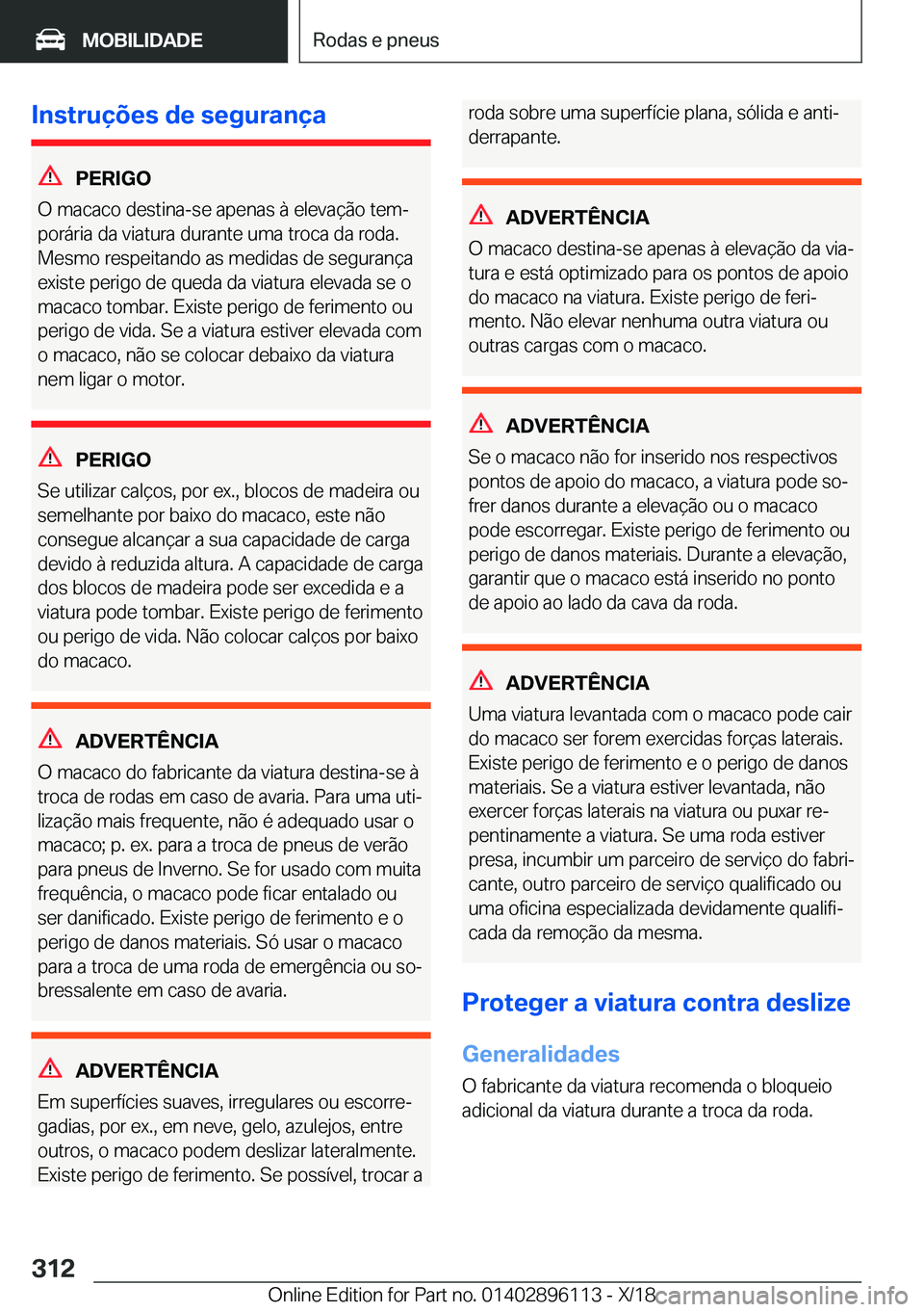 BMW X6 2019  Manual do condutor (in Portuguese) �I�n�s�t�r�u�