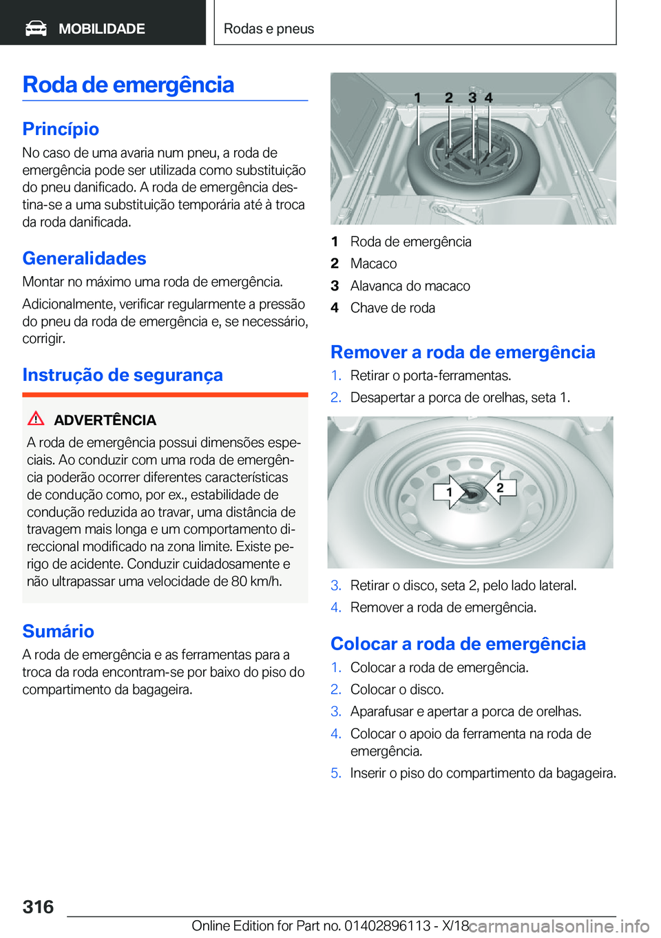 BMW X6 2019  Manual do condutor (in Portuguese) �R�o�d�a��d�e��e�m�e�r�g�ê�n�c�i�a
�P�r�i�n�c�