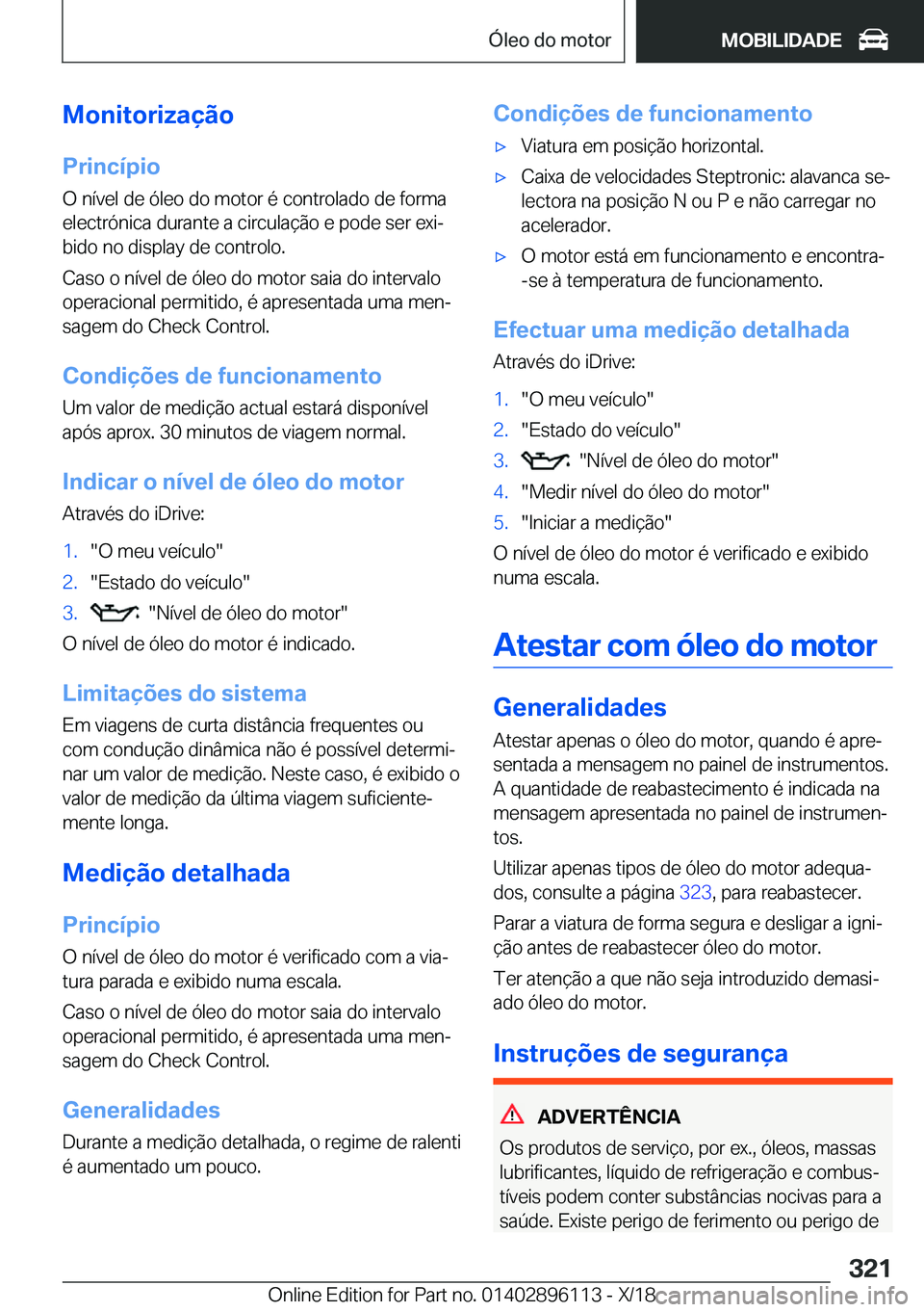 BMW X6 2019  Manual do condutor (in Portuguese) �M�o�n�i�t�o�r�i�z�a�