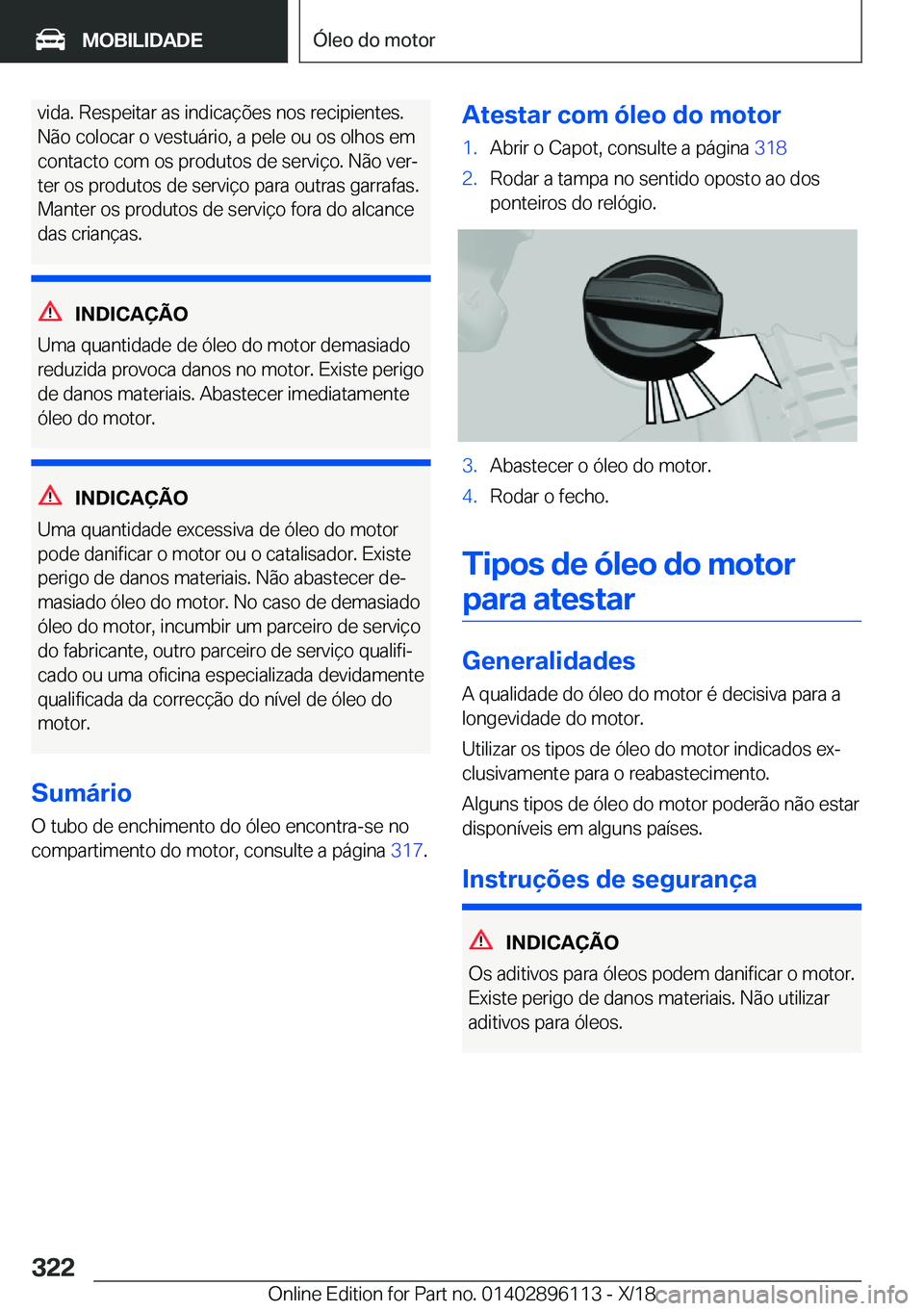 BMW X6 2019  Manual do condutor (in Portuguese) �v�i�d�a�.��R�e�s�p�e�i�t�a�r��a�s��i�n�d�i�c�a�