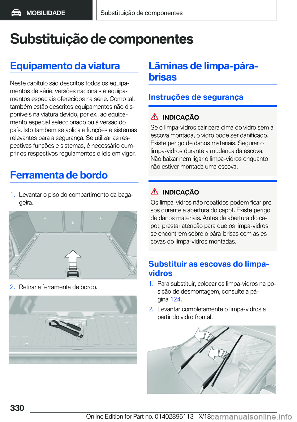BMW X6 2019  Manual do condutor (in Portuguese) �S�u�b�s�t�i�t�u�i�