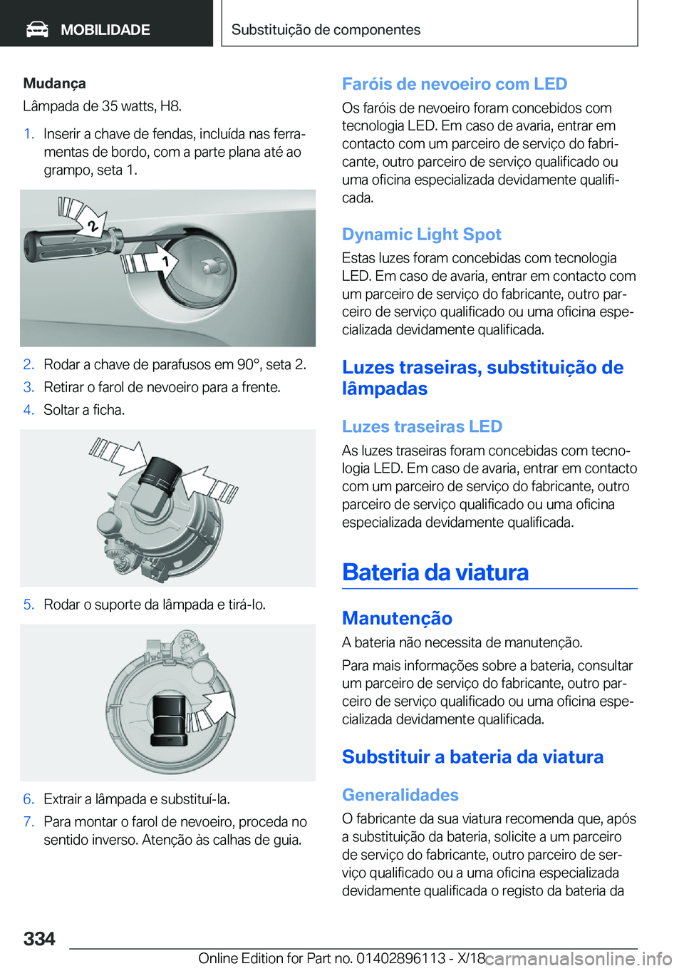BMW X6 2019  Manual do condutor (in Portuguese) �M�u�d�a�n�