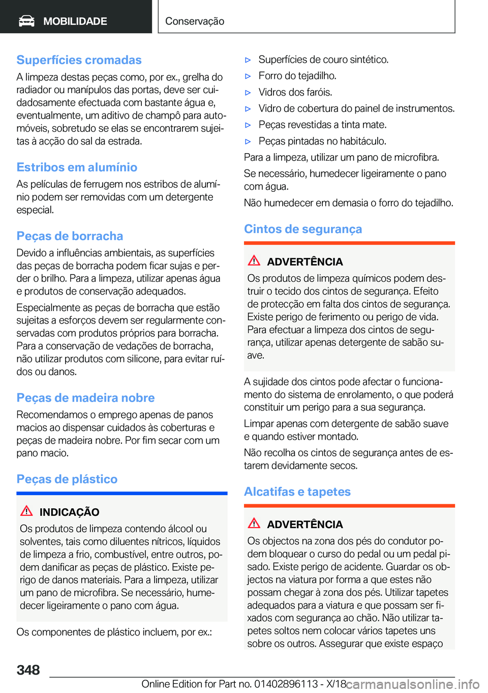BMW X6 2019  Manual do condutor (in Portuguese) �S�u�p�e�r�f�
