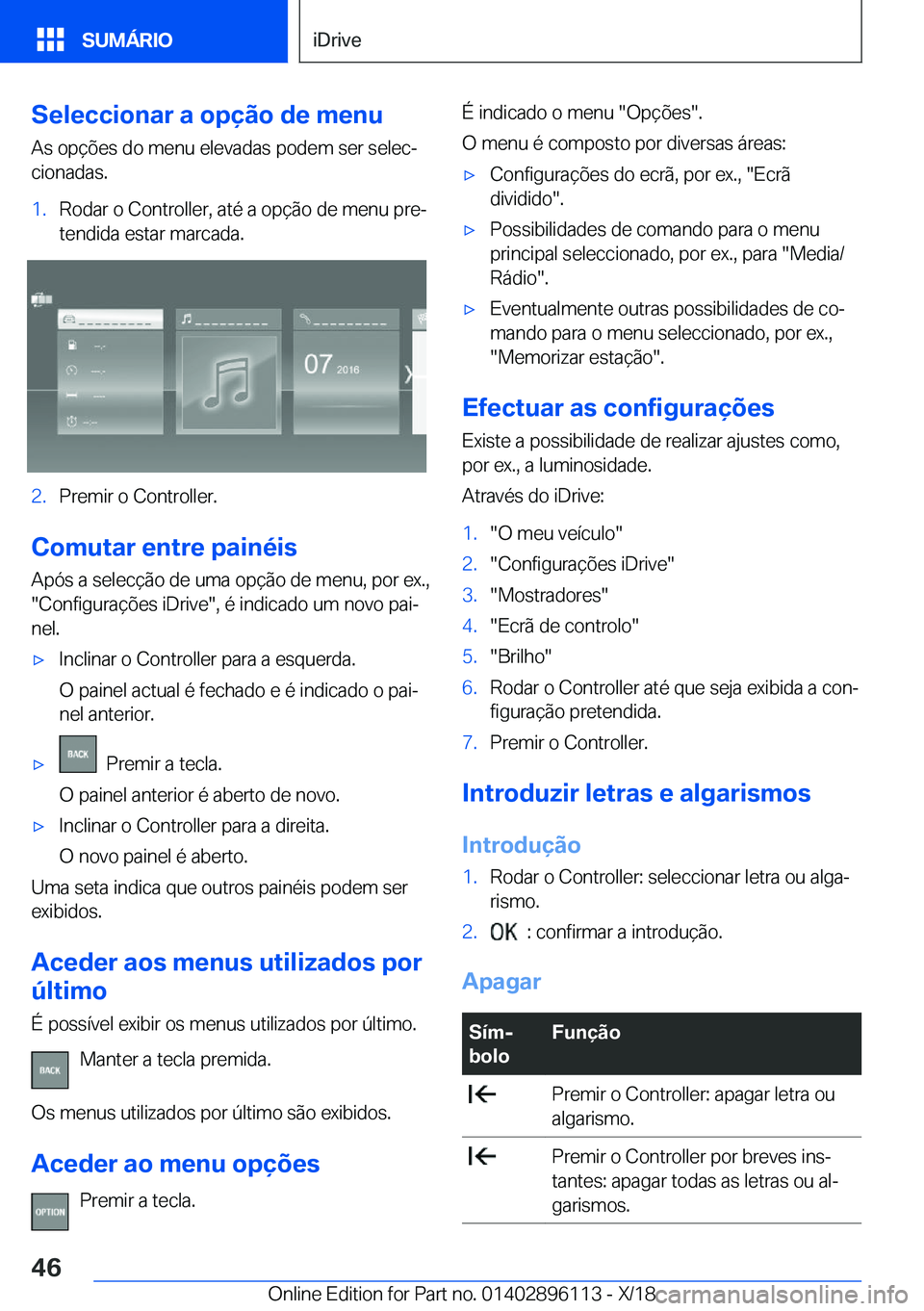 BMW X6 2019  Manual do condutor (in Portuguese) �S�e�l�e�c�c�i�o�n�a�r��a��o�p�