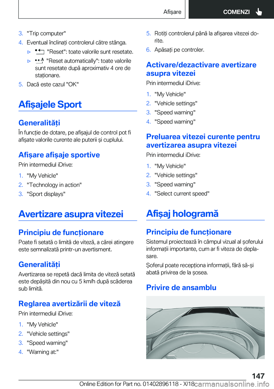 BMW X6 2019  Ghiduri De Utilizare (in Romanian) �3�.��T�r�i�p��c�o�m�p�u�t�e�r��4�.�E�v�e�n�t�u�a�l��