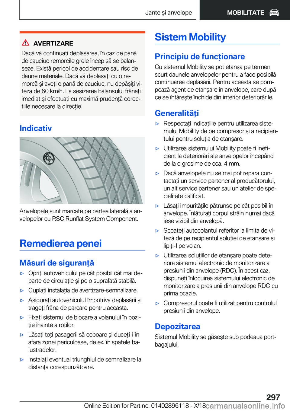 BMW X6 2019  Ghiduri De Utilizare (in Romanian) �A�V�E�R�T�I�Z�A�R�E
�D�a�c�