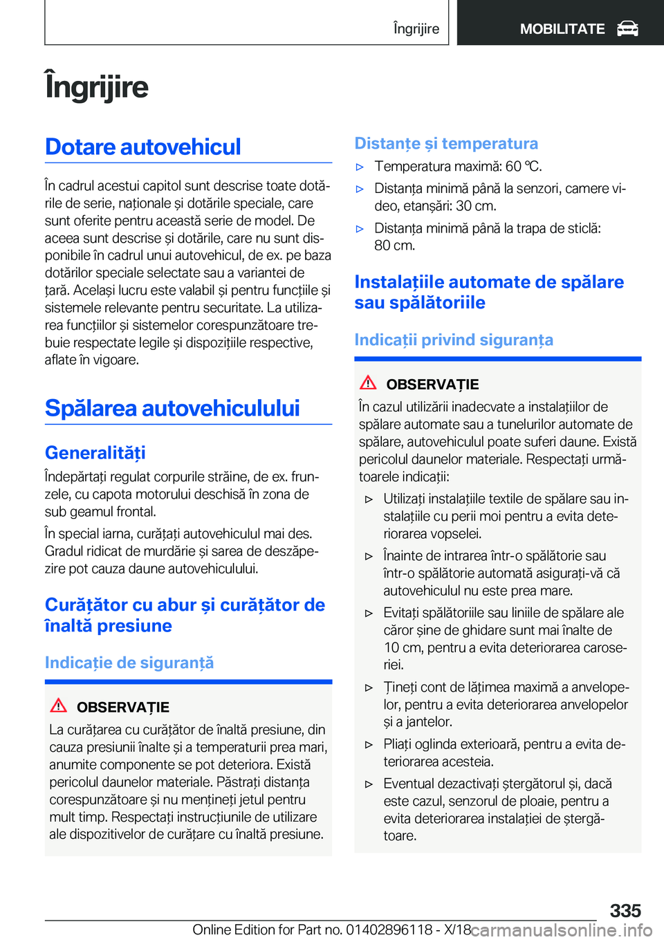BMW X6 2019  Ghiduri De Utilizare (in Romanian) �