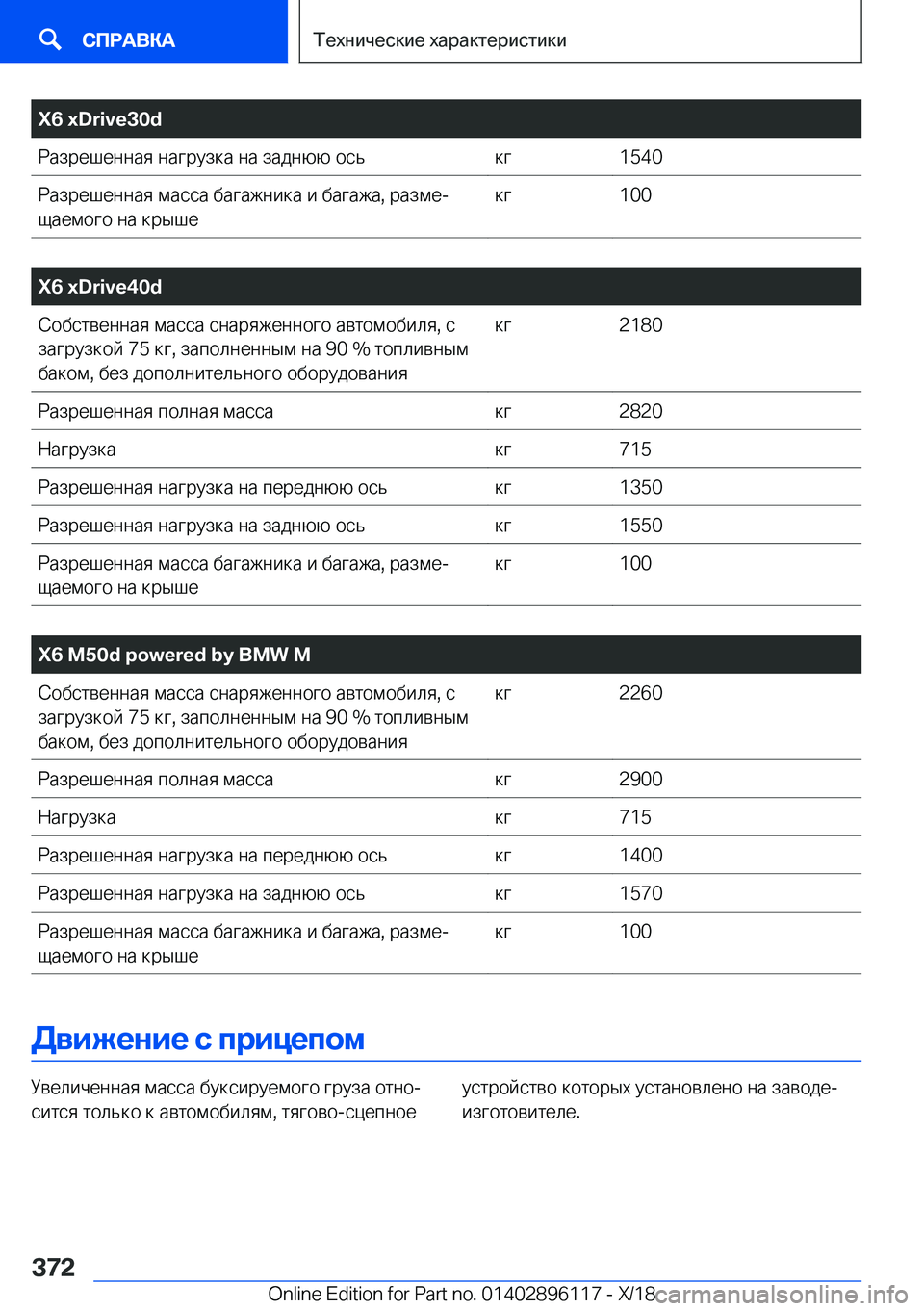 BMW X6 2019  Руково �X�6��x�D�r�i�v�e�3�0�d 