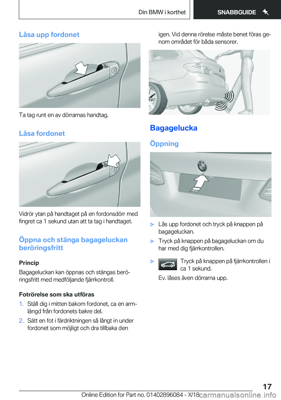 BMW X6 2019  InstruktionsbÖcker (in Swedish) �L�å�s�a��u�p�p��f�o�r�d�o�n�e�t
�T�a��t�a�g��r�u�n�t��e�n��a�v��d�