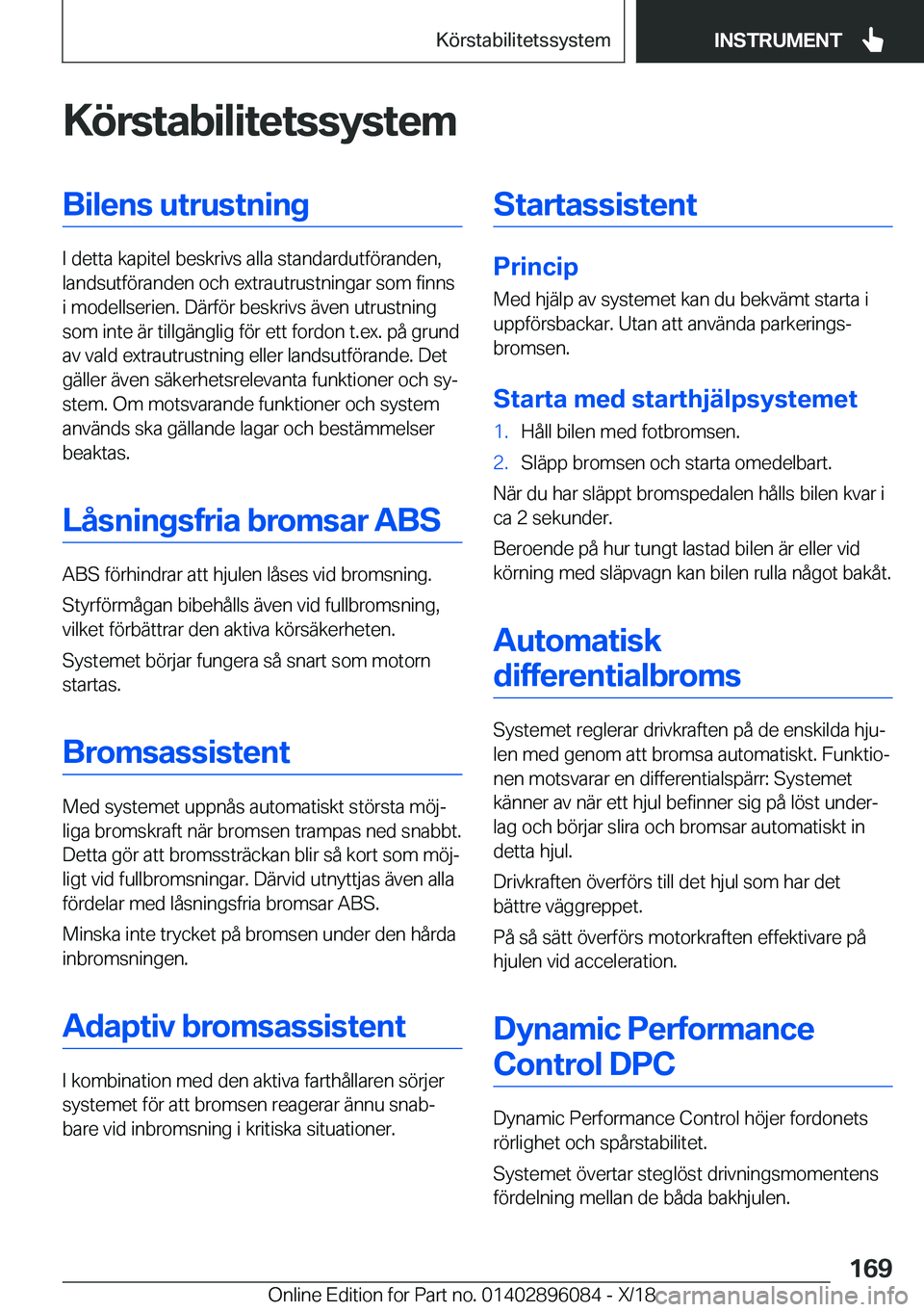 BMW X6 2019  InstruktionsbÖcker (in Swedish) �K�