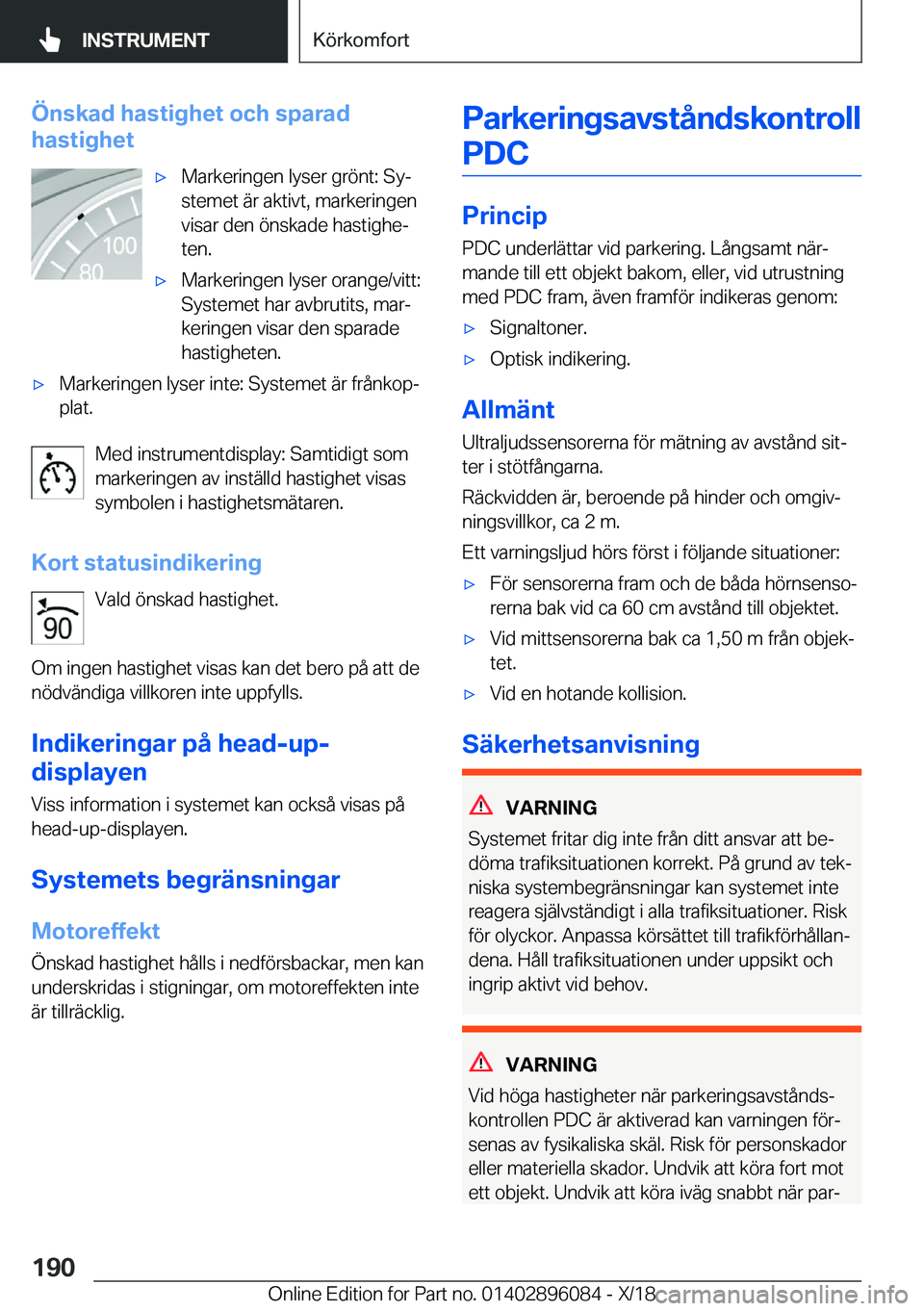 BMW X6 2019  InstruktionsbÖcker (in Swedish) �
